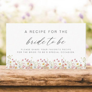 Wildflower Bridal Shower Garden Recipe Share Enclosure Card