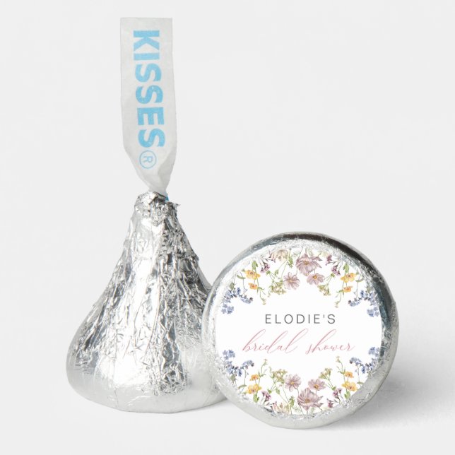 Wildflower Bridal Shower Hershey Kisses Favor (Front)