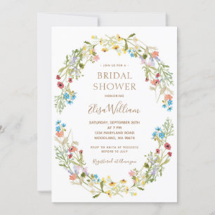 Wildflower Bridal Shower Invitation