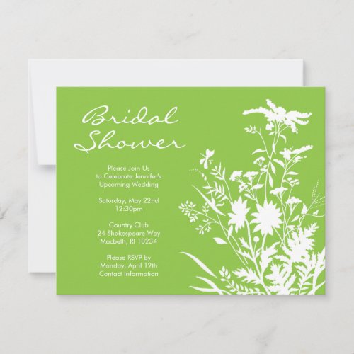 Wildflower Bridal Shower Invitation