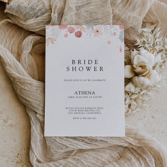Wildflower Bridal Shower Invitation (Wildflower Bridal Shower Invitation)