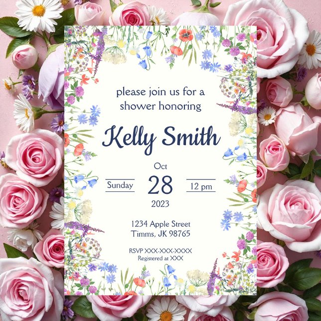 Wildflower Bridal Shower Invitation (Creator Uploaded)