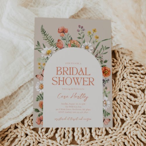 Wildflower Bridal Shower Invitation