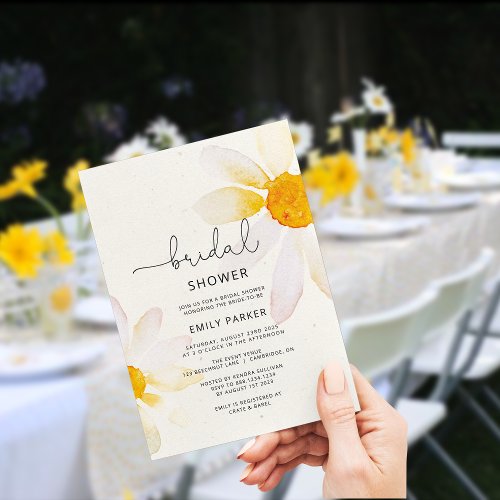 Wildflower bridal shower invitation