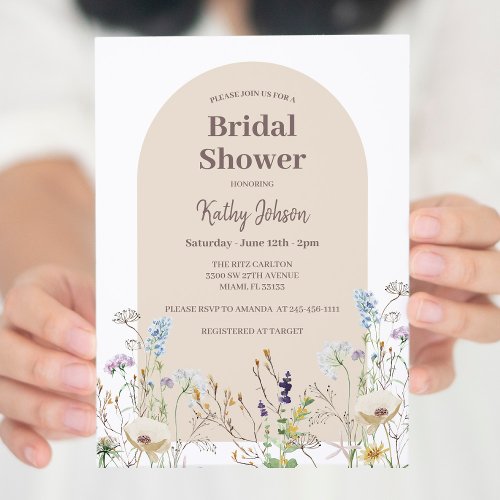 Wildflower Bridal Shower Invitation