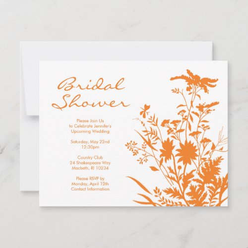 Wildflower Bridal Shower Invitation