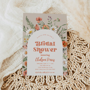 Wildflower Bridal Shower Invitation   Bridal