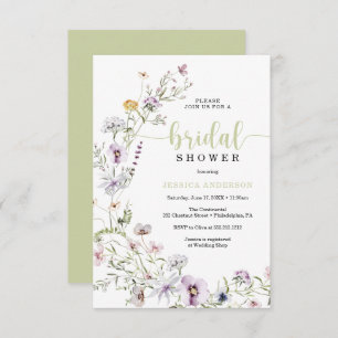 Wildflower Bridal Shower Invitation Card