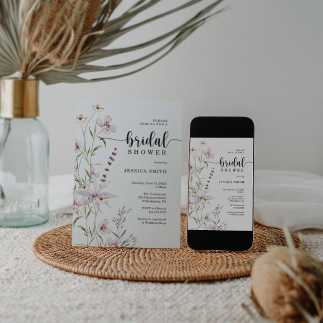Wildflower Bridal Shower Invitation Card (Creator Uploaded)