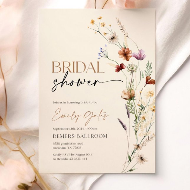 Wildflower Bridal Shower Invitation, Floral Boho  Invitation (Creator Uploaded)