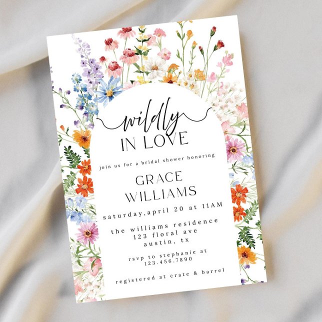 Wildflower Bridal Shower Invitation Template, Boho (Creator Uploaded)