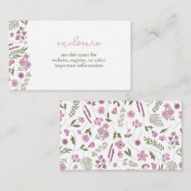 Wildflower Bridal Shower Invite Insert - Purple