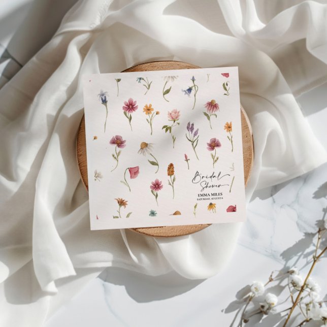 Wildflower Bridal Shower Napkins (Creator Uploaded)