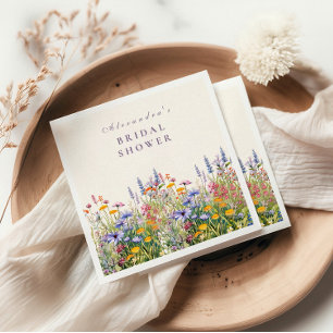 Wildflower Bridal Shower Napkins