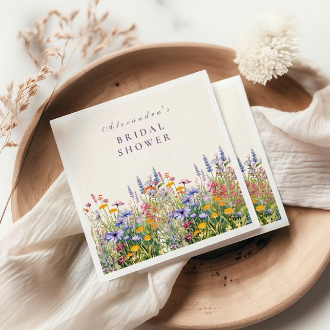 Wildflower Bridal Shower Napkins (Creator Uploaded)