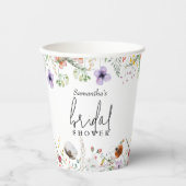 Wildflower Bridal Shower Paper Cups (Front)
