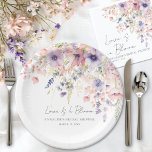 Wildflower Bridal Shower Paper Plates<br><div class="desc">Love Is In Bloom Bridal Shower Paper Plate. Add a touch of whimsical romance to your bridal shower table with this charming paper plate design, perfect for a “Love Is In Bloom” themed celebration. The artwork features a delicate mix of watercolor wildflowers and greenery arranged for a soft, garden-inspired look....</div>