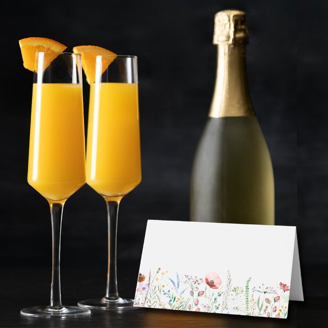 Wildflower Bridal Shower Place Card (Creator Uploaded)