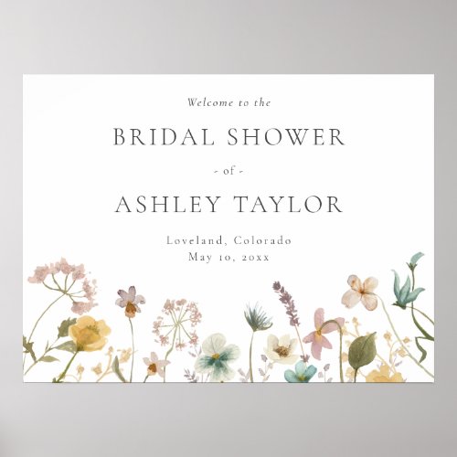 Wildflower Bridal Shower Poster