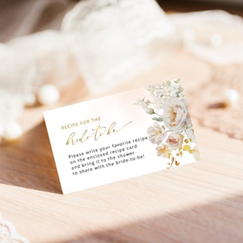 Wildflower Bridal Shower Recipe Enclosure Card
