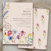 Wildflower Bridal Shower Rustic Country Botanical Invitation