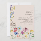 Wildflower Bridal Shower Rustic Country Botanical Invitation (Front)