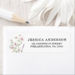 Wildflower Bridal Shower Rustic Floral Address Label<br><div class="desc">This design features a delicate bouquet of painted wildflowers and greenery along with a lovely combination of modern and rustic fonts. See the entire collection for more matching items!</div>