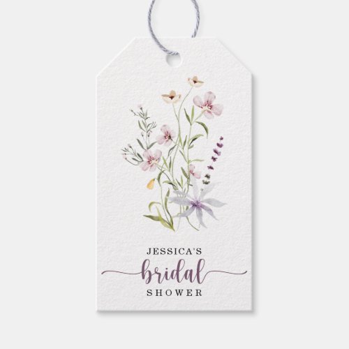 Wildflower Bridal Shower Rustic Floral Favor Gift  Gift Tags