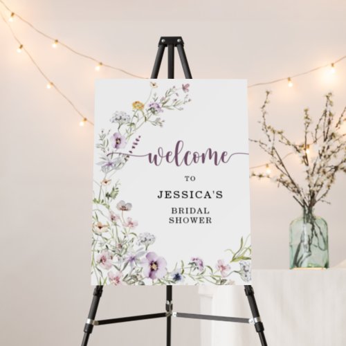 Wildflower Bridal Shower Rustic Floral Welcome Foa Foam Board