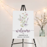 Wildflower Bridal Shower Rustic Floral Welcome Foam Board<br><div class="desc">This design features a delicate bouquet of painted wildflowers and greenery along with a lovely combination of modern and rustic fonts. See the entire collection for more matching items!</div>