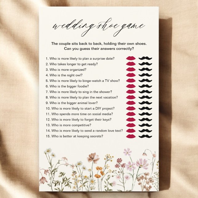 Wildflower Bridal Shower Shoe Game Wedding (Creator Uploaded)