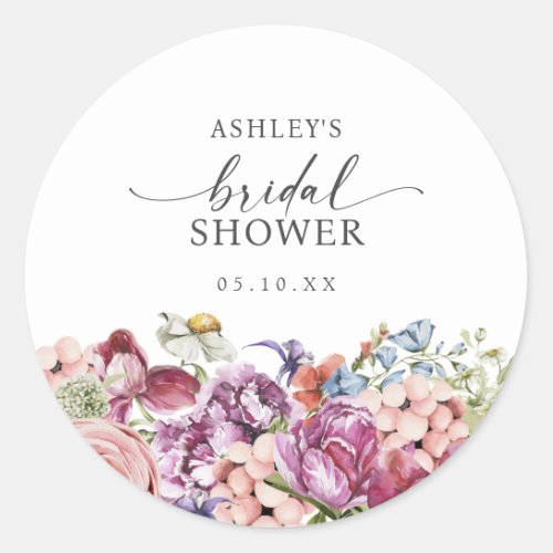 Wildflower Bridal Shower Sticker