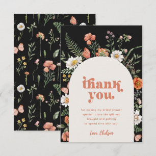 Wildflower Bridal Shower Thank You Card