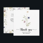 Wildflower Bridal Shower Thank You Card<br><div class="desc">This design features a delicate bouquet of painted wildflowers and greenery along with a lovely combination of modern and rustic fonts. See the entire collection for more matching items! Watch our video on 'How to Edit in Zazzle' at YouTube.com/CreativeUnionDesign</div>