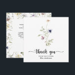 Wildflower Bridal Shower Thank You Card<br><div class="desc">This design features a delicate bouquet of painted wildflowers and greenery along with a lovely combination of modern and rustic fonts. See the entire collection for more matching items! Watch our video on 'How to Edit in Zazzle' at YouTube.com/CreativeUnionDesign</div>