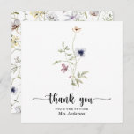 Wildflower Bridal Shower Thank You Card<br><div class="desc">This design features a delicate bouquet of painted wildflowers and greenery along with a lovely combination of modern and rustic fonts. See the entire collection for more matching items! Watch our video on 'How to Edit in Zazzle' at YouTube.com/CreativeUnionDesign</div>