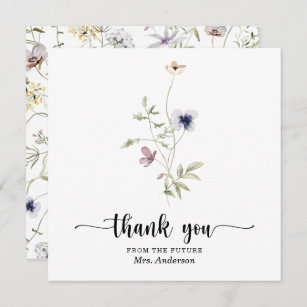 Wildflower Bridal Shower Thank You Card