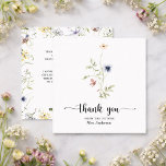 Wildflower Bridal Shower Thank You Card<br><div class="desc">This design features a delicate bouquet of painted wildflowers and greenery along with a lovely combination of modern and rustic fonts. See the entire collection for more matching items! Watch our video on 'How to Edit in Zazzle' at YouTube.com/CreativeUnionDesign</div>