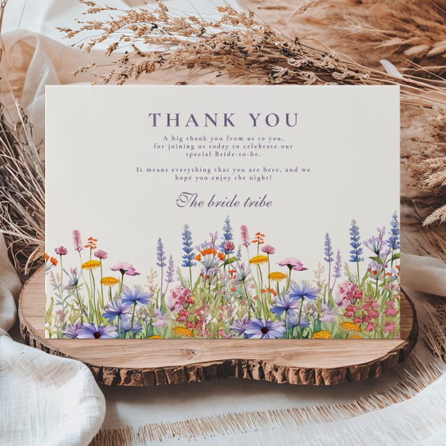 Wildflower Bridal Shower Thank You Card (Creator Uploaded)