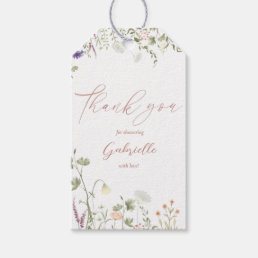Wildflower Bridal Shower Thank you Gift Tags