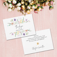 Wildflower Bridal Shower Thank You