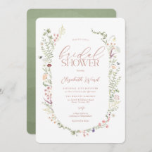 Wildflower Bridal shower Watercolor Floral Shower