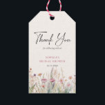 Wildflower Bridal Shower Watercolor Spring Favors Gift Tags<br><div class="desc">Pastel wildflower field "thank you" gift tags.</div>