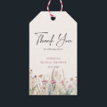 Wildflower Bridal Shower Watercolor Spring Favors Gift Tags<br><div class="desc">Pastel wildflower field "thank you" gift tags.</div>