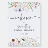 Wildflower Bridal Shower Welcome Foam Board (Front)