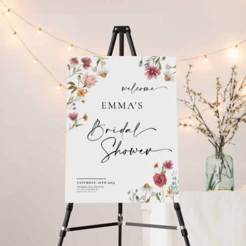 Wildflower Bridal Shower Welcome Sign