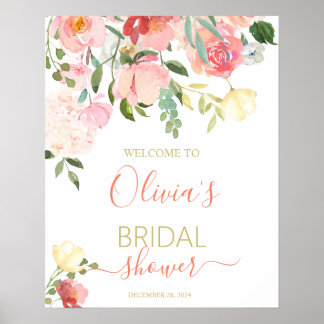 Wildflower BRIDAL Shower WELCOME sign