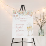 Wildflower Bridal Shower Welcome Sign<br><div class="desc">This lovely Customizable Welcome Poster features a minimalist design with champagne flutes and is a beautiful way to warmly welcome your guests to your wedding shower,  bridal shower,  or special event. Easily edit most wording to match your event! Text and background colors are fully editable!</div>