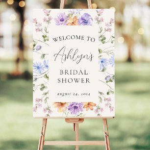 Wildflower Bridal Shower Welcome Sign
