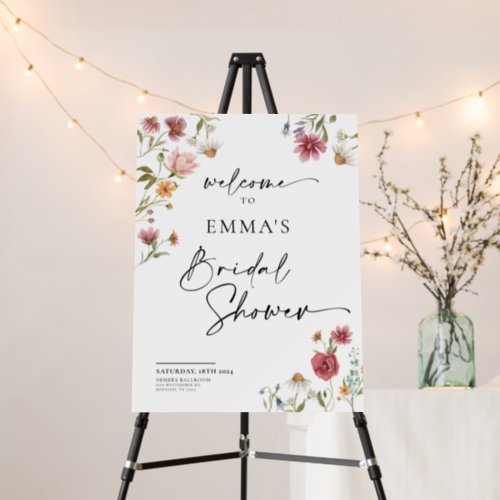 Wildflower Bridal Shower Welcome Sign